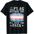 thumbnail image 1 of Transgender If This Flag Offends You Trans Rainbow Pride T-Shirt, 1 of 3