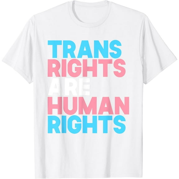 Transgender LGBT Pride Trans Right Are HumanT-Shirt100% pure cotton white short-sleeved T-shirts for men and women