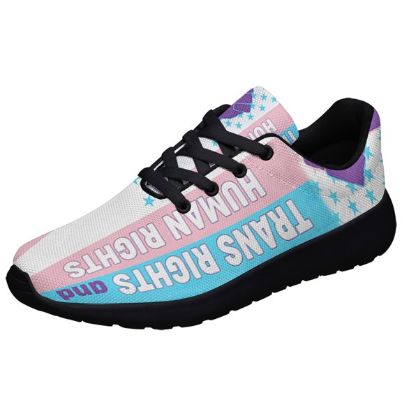 Transgender LGBT Shoes Sneakers for Women Men Black Size 5