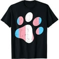 thumbnail image 1 of Transgender Paw Print Trans Pride Flag Transsexual Dog Cat T-Shirt, 1 of 4