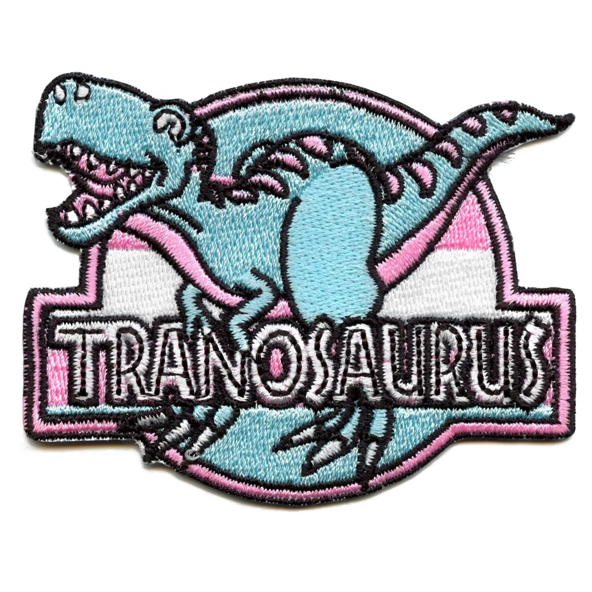 T-Rex Dinosaur Embroidered Iron-On Patch - Jurassic Park Style, Raptor & Triceratops Design 13 thumbnail image