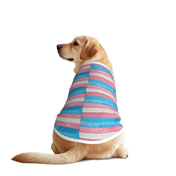 Transgender Pride Flag Dog T Shirts Vest for Dogs Fit - Spring, Summer, Fall Wear for Large Breed 3X-Large
