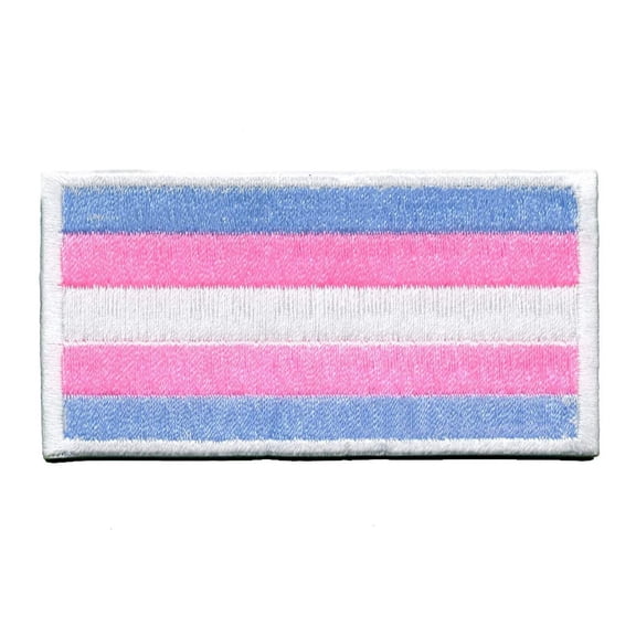 Transgender Pride Flag Patch LGBTQ+ Embroidered Iron On