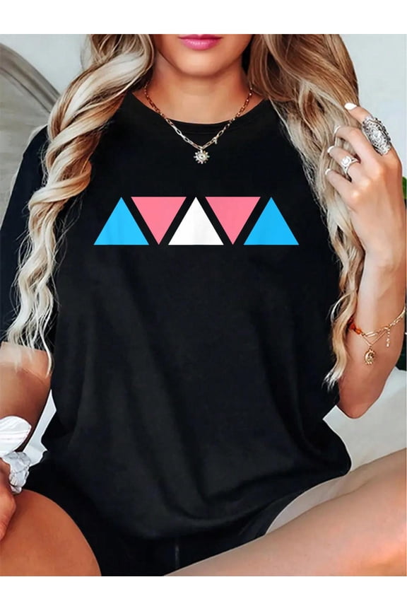 Transgender Pride Gift, Minimalist LGBTQ Trans Flag, FTM MTF T-Shirt