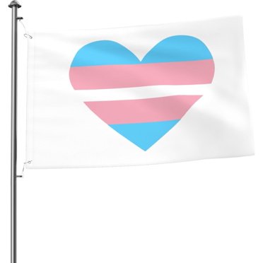 Transgender Pride Flag 2x3ft – LGBTQIA+ Trans Flag, Fray-Resistant Polyester, For Pride Events