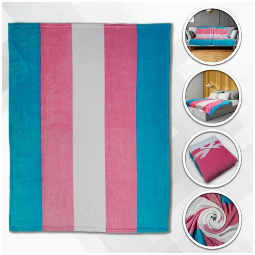 Transgender Super Plush Blanket 50X60 Throw Blanket Trans Pride Blanket Lgbtqia