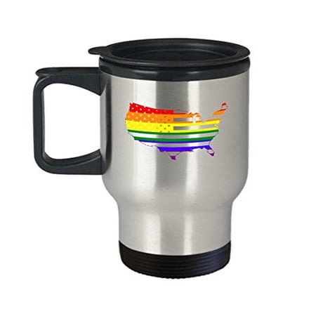 Transgender Travel Mug - Gay Pride Gifts - 14 oz Stainless Steel Travel Coffee Cup