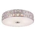 thumbnail image 1 of Four Light Polished Chrome Drum Shade Flush Mount, 1 of 2