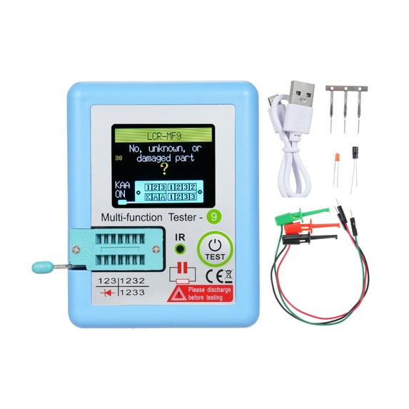 Transistor Tester,Lcr-mf9 1.8'' Tft Resistor Test Meter Test Meter Mosfet Display Tester Diode Tft Lcd Display Diode Resistor Test Mosfet Npn Pnp Npn Pnp Mos 1.8'' Tft Lcd Meter Mosfet Npn