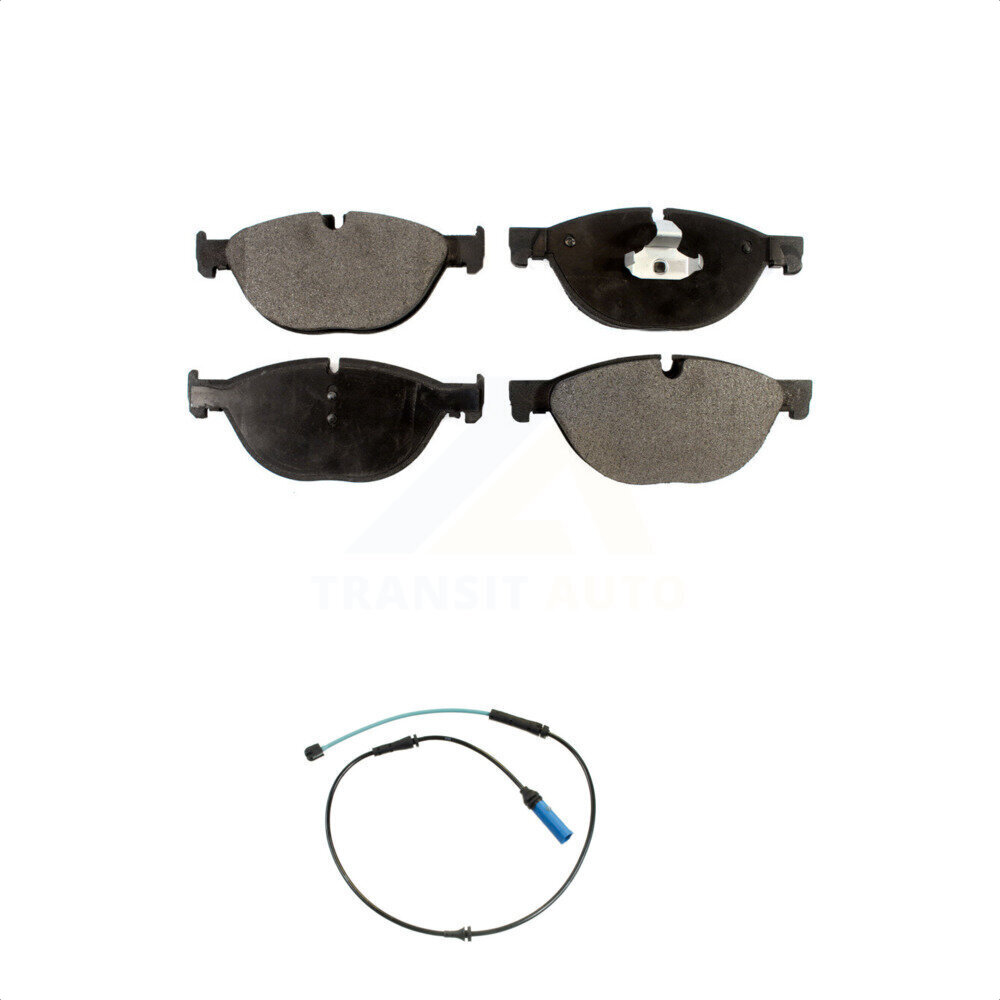 Transit Auto Front Ceramic Disc Brake Pads And Wear Sensors Kit For