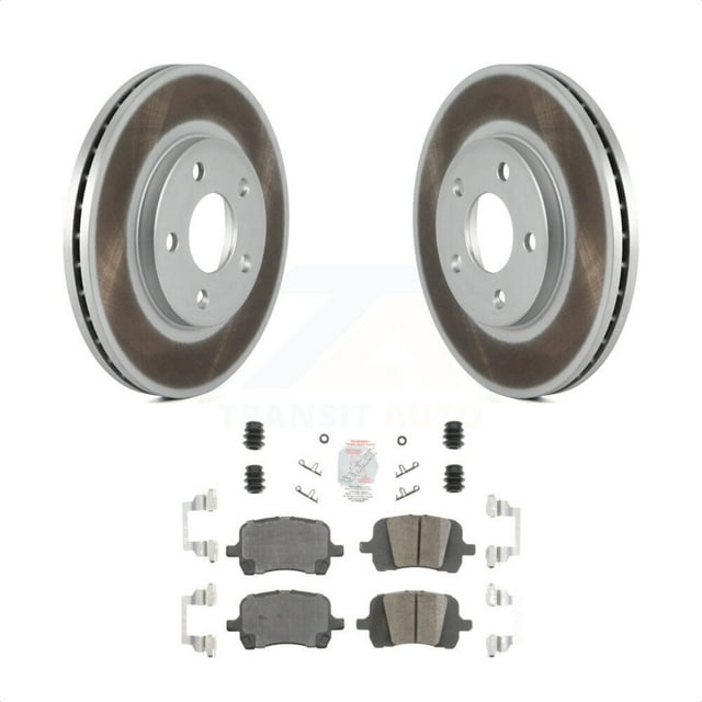 Transit Auto Front Coated Disc Brake Rotors And Ceramic Pads Kit For Chevrolet Malibu Pontiac