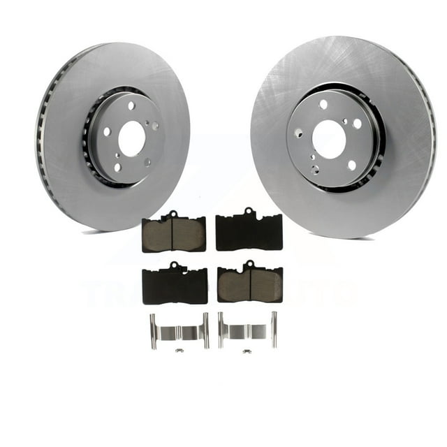 Transit Auto Front Coated Disc Brake Rotors And Ceramic Pads Kit For