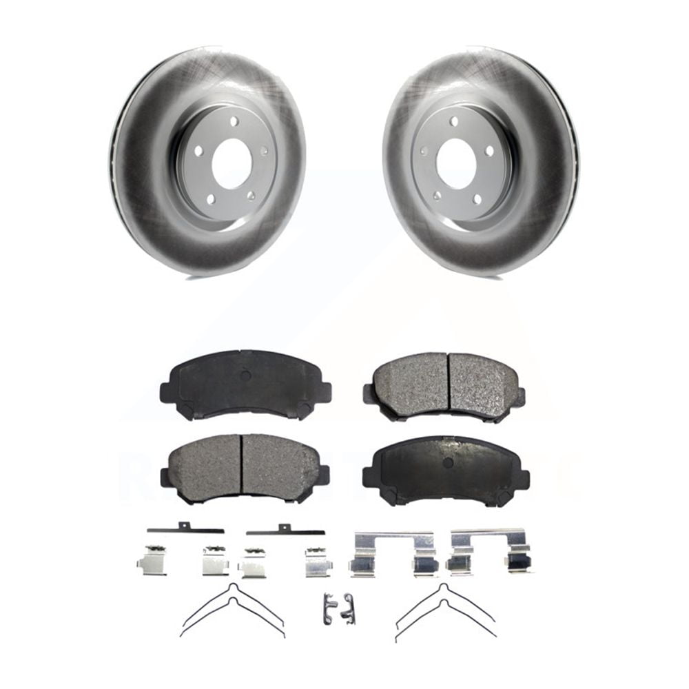 Transit Auto Front Coated Disc Brake Rotors And Ceramic Pads Kit For Nissan Sentra Juke KGT