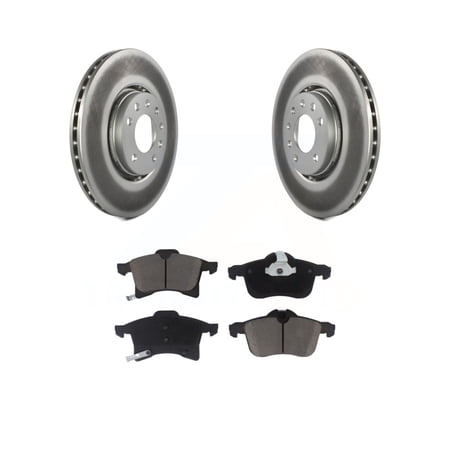 Transit Auto Front Coated Disc Brake Rotors and Ceramic Pads Kit for Car 2008-2009 Saturn Astra KGC-100393
