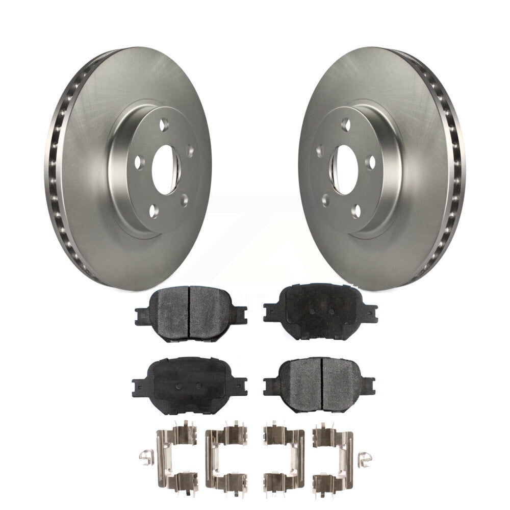 Transit Auto Front Coated Disc Brake Rotors and Ceramic Pads Kit for ...