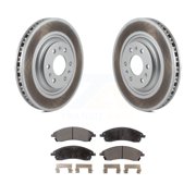 Transit Auto Front Coated Disc Brake Rotors and Semi-Metallic Pads Kit for Car 2004-2009 Cadillac SRX KGF-100033