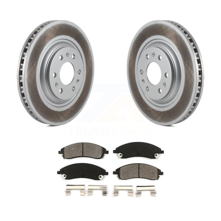 Transit Auto Front Coated Disc Brake Rotors and Semi-Metallic Pads Kit for Car 2004-2009 Cadillac SRX KGS-100034