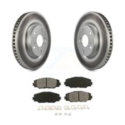 Transit Auto Front Coated Disc Brake Rotors and Semi-Metallic Pads Kit for Car Toyota RAV4 Matrix Pontiac Vibe Scion Corolla iM tC Mirai KGS-100357