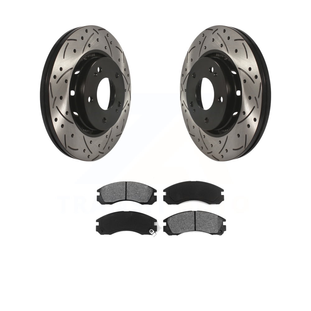 Transit Auto Front Coated Drilled Slotted Disc Brake Rotors And Semi