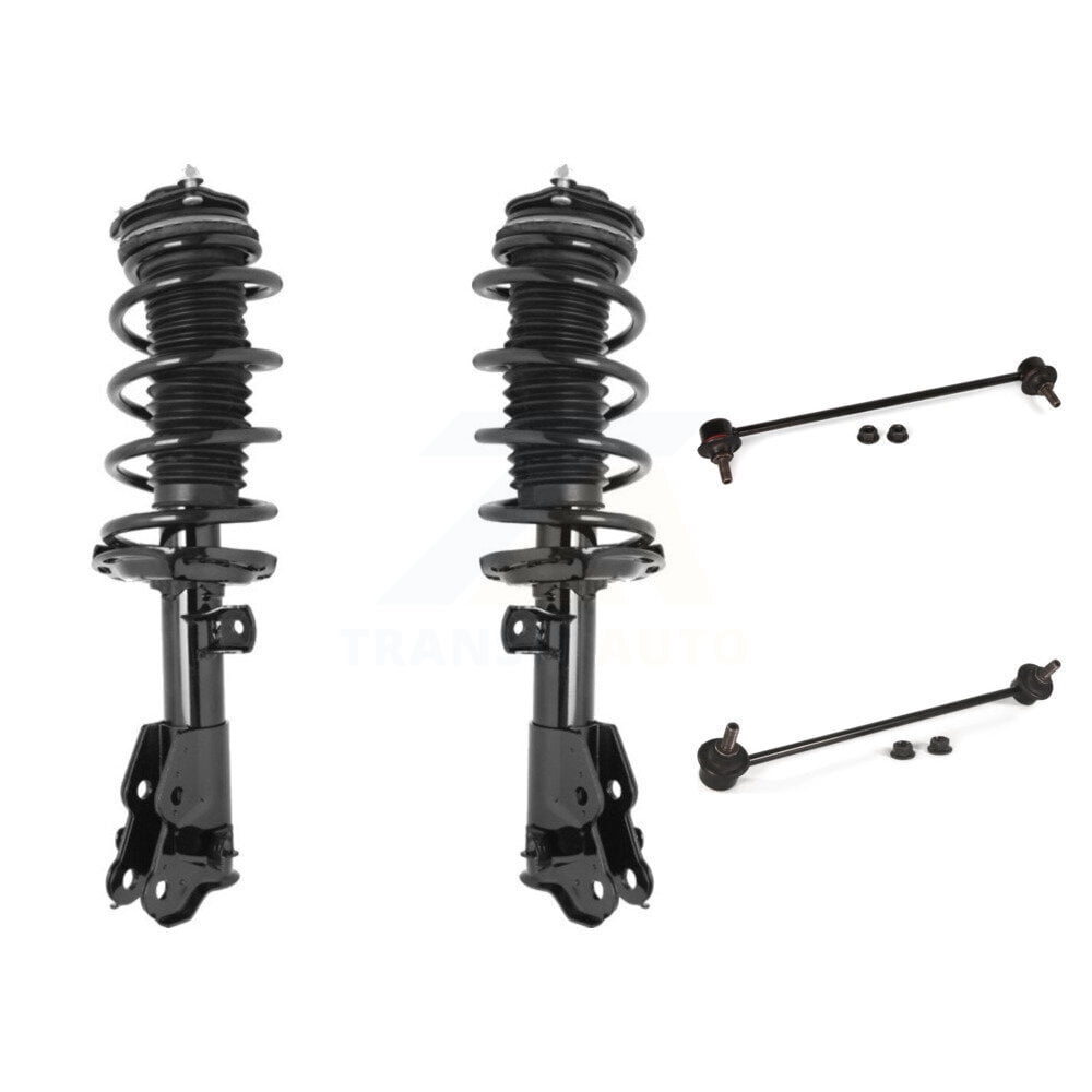 Transit Auto Front Complete Shock Assembly and TOR Link Kit for Car 2012 Honda Civic LX EX Base EX-L Hybrid-L GX DX HF Hybrid with Sedan Excludes Coupe Si Model Left Right Driver Passenger KSS-100580