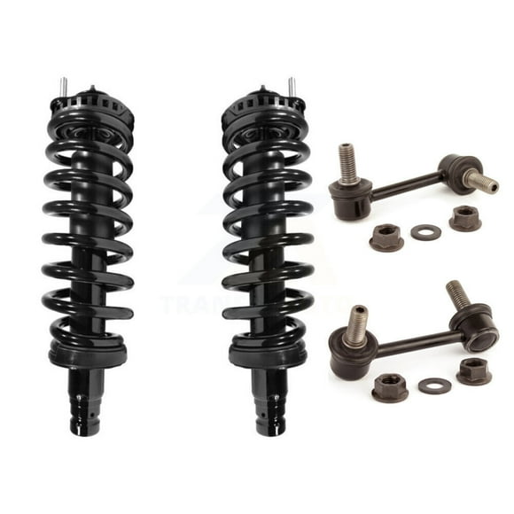 Transit Auto Front Complete Shock Assembly and TOR Link Kit for Car Chevrolet GMC Trailblazer Envoy XL EXT Buick Rainier Saab 9-7x Oldsmobile Bravada Isuzu Ascender Excludes V8 Models - KSS-100544