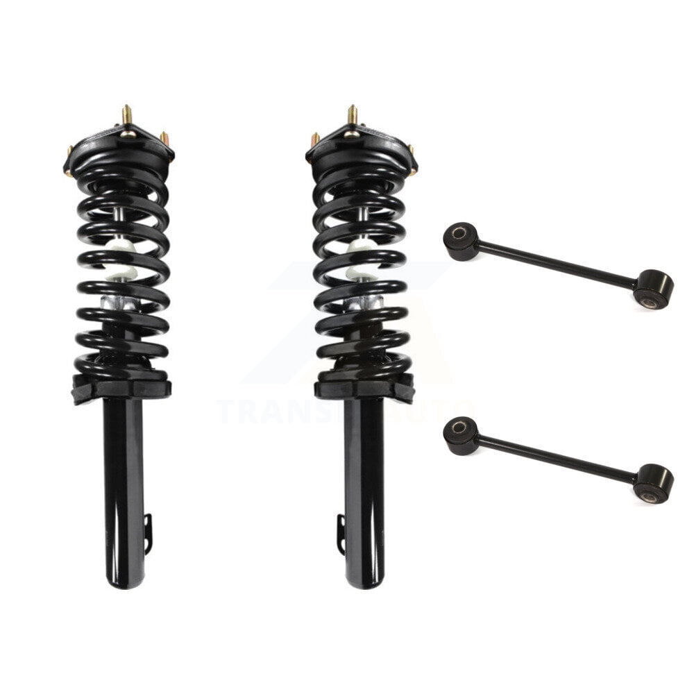Transit Auto Front Complete Shock Assembly and TOR Link Kit for Car Jeep Grand Cherokee Commander Excludes SRT SRT8 Models - Left Right Side (Driver Passenger) KSS-100696