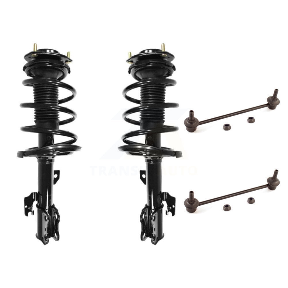 Transit Auto Front Complete Shock Assembly and TOR Link Kit for Car Toyota Camry Excludes SE Models - Left Right Side (Driver Passenger) KSS-100767