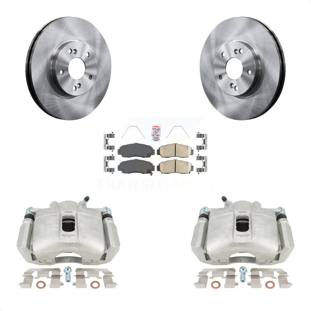 Transit Auto Front Disc Brake Caliper Rotors And Ceramic Pads Kit For
