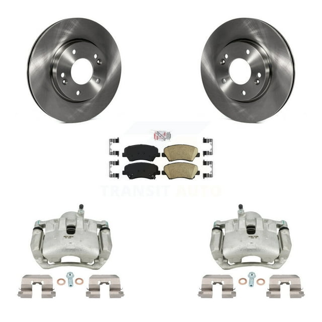 Transit Auto Front Disc Brake Caliper Rotors and Ceramic Pads Kit for ...