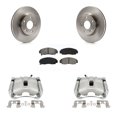 thumbnail image 2 of Transit Auto Front Disc Brake Coated Caliper Drilled Slotted Rotors And Semi-Metallic Pads Kit Car Hyundai Genesis Coupe Single Piston Calipers Kcd 10007 2 of 13
