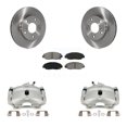thumbnail image 2 of Transit Auto Front Disc Brake Coated Caliper Drilled Slotted Rotors And Semi-Metallic Pads Kit Car Hyundai Genesis Coupe Single Piston Calipers Kcd 10007 2 of 13