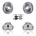 thumbnail interactive-video image 1 of Transit Auto Front Disc Brake Coated Caliper Drilled Slotted Rotors And Semi-Metallic Pads Kit Car Hyundai Genesis Coupe Single Piston Calipers Kcd 10007 1 of 13