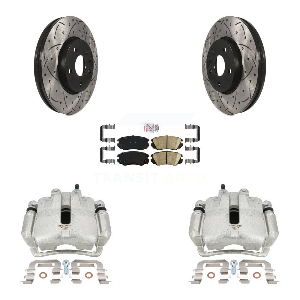Rear Drilled Brake Rotors + Ceramic Pads for 10-17 Chevy Equinox GMC Rear Drilled Brake Rotors + Ceramic Pads for 10-17 Chevy Equinox GMC