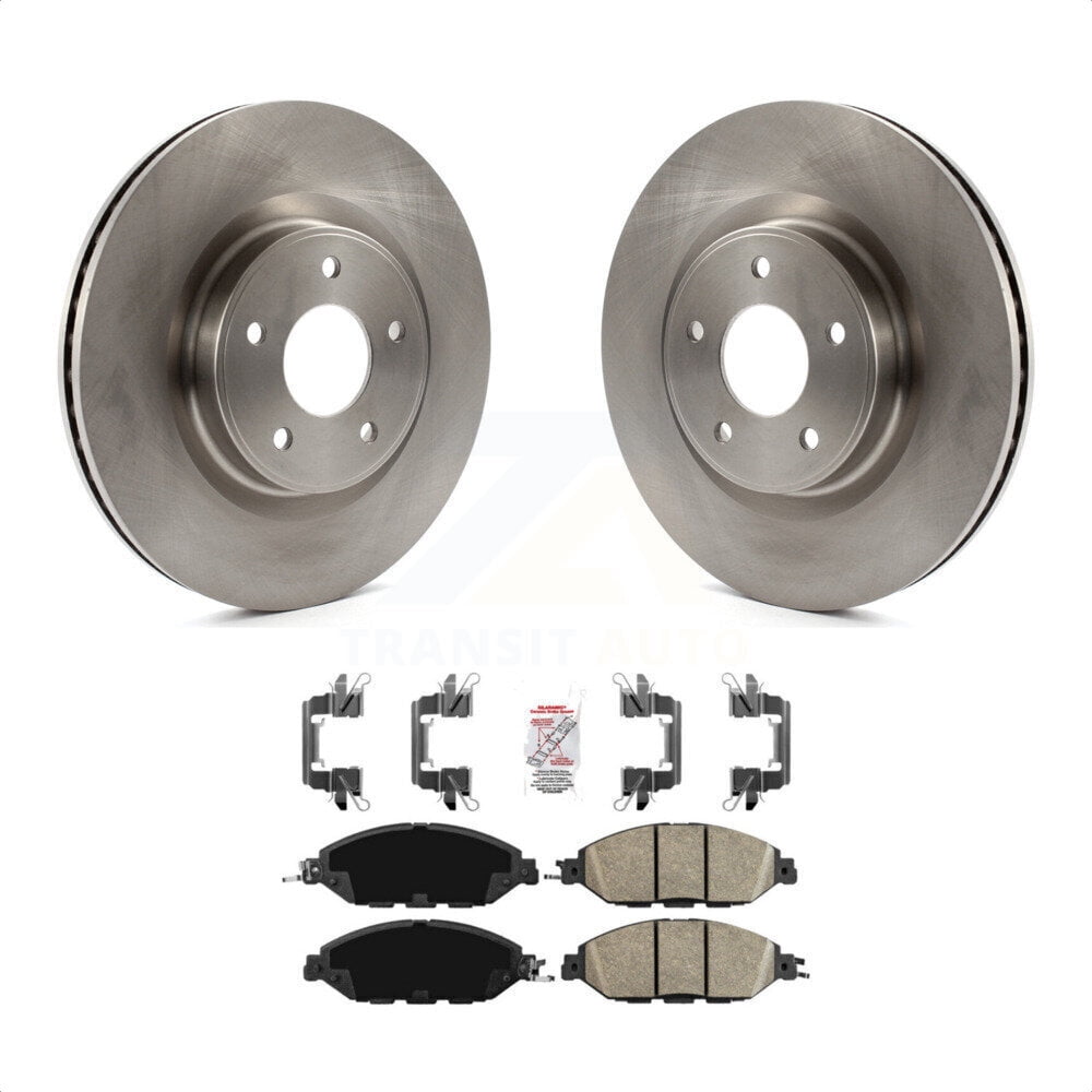 Transit Auto Front Disc Brake Rotors And Ceramic Pads Kit For Nissan Pathfinder Murano