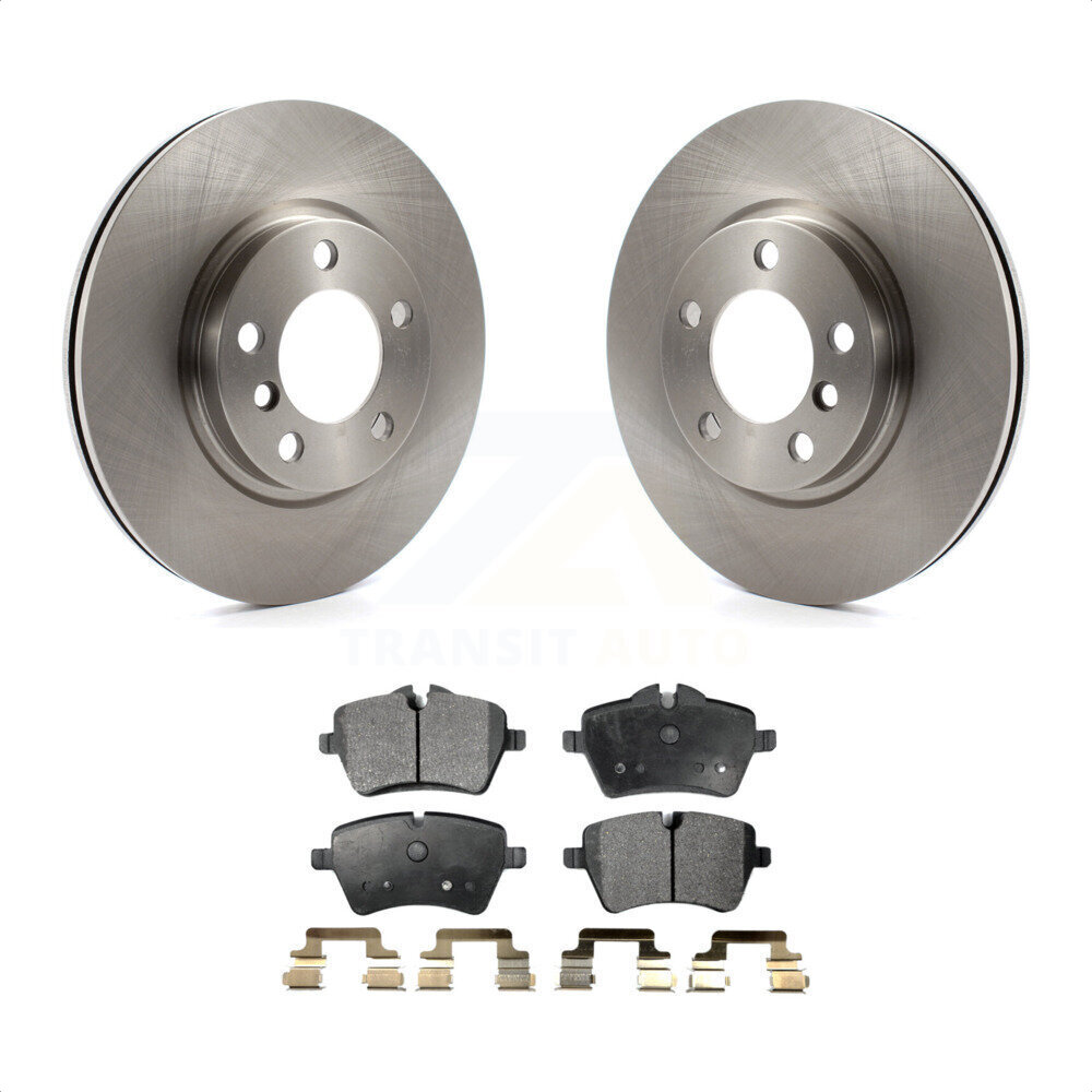 Transit Auto Front Disc Brake Rotors And SemiMetallic Pads Kit For