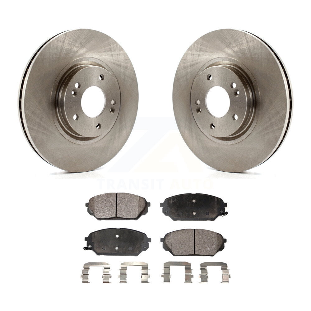 Transit Auto Front Disc Brake Rotors and Ceramic Pads Kit for Car 2007-2012 Hyundai Veracruz K8T-100559