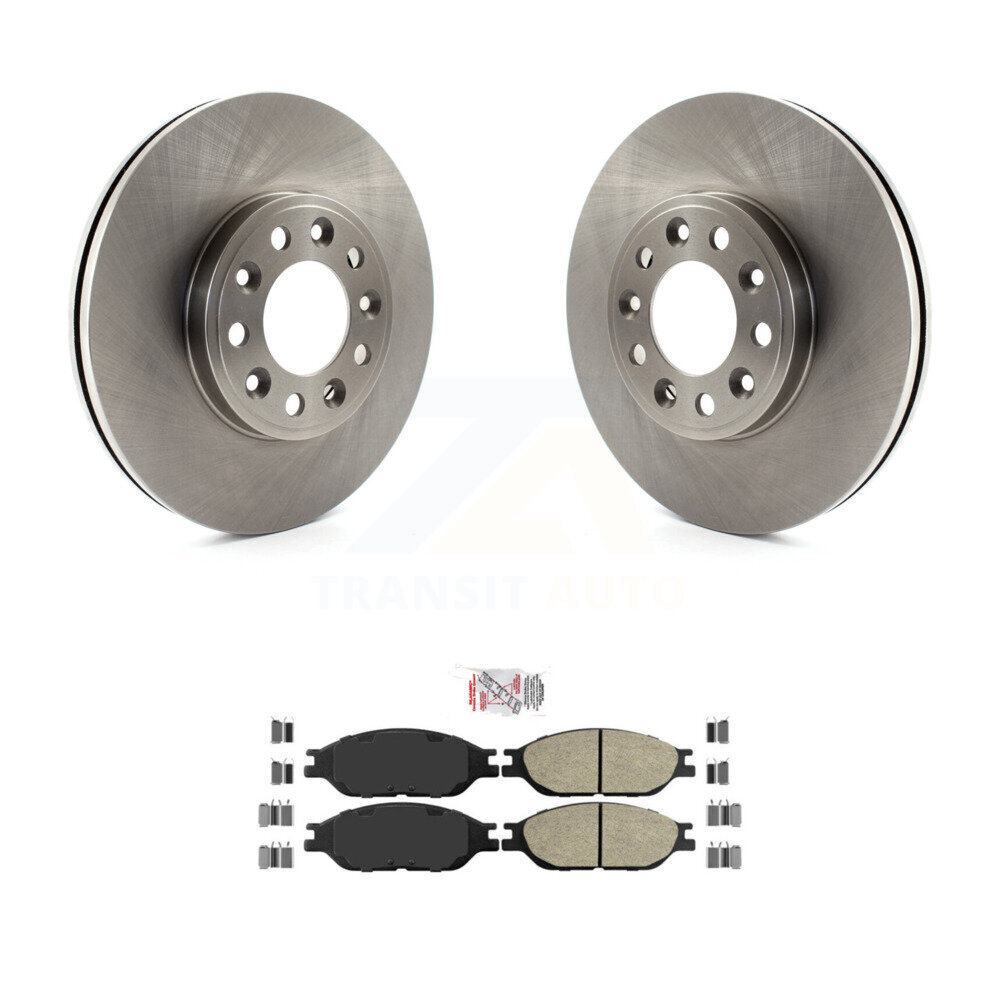 Transit Auto Front Disc Brake Rotors and Semi-Metallic Pads Kit for Car ...