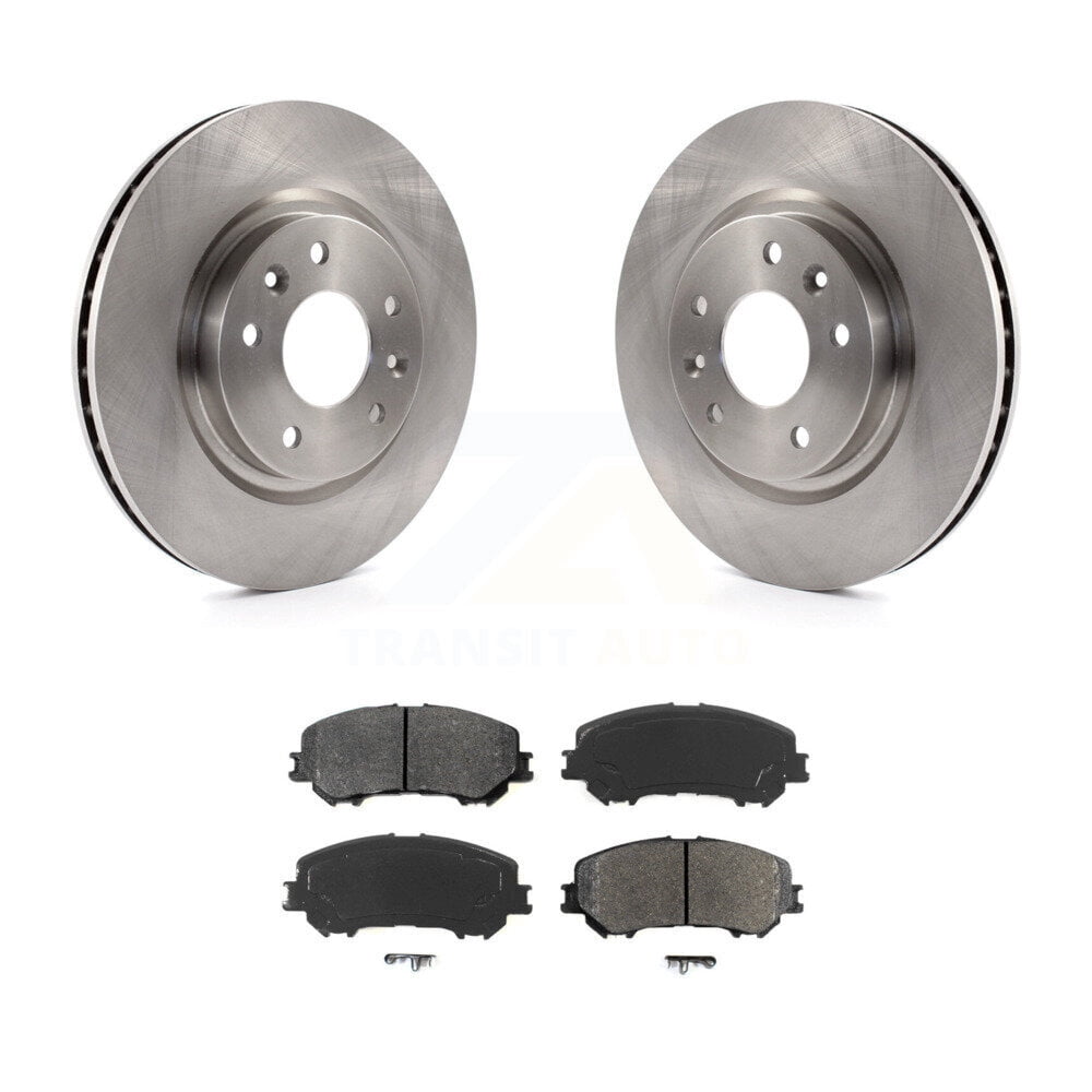 Transit Auto Front Disc Brake Rotors and Semi-Metallic Pads Kit for Car ...