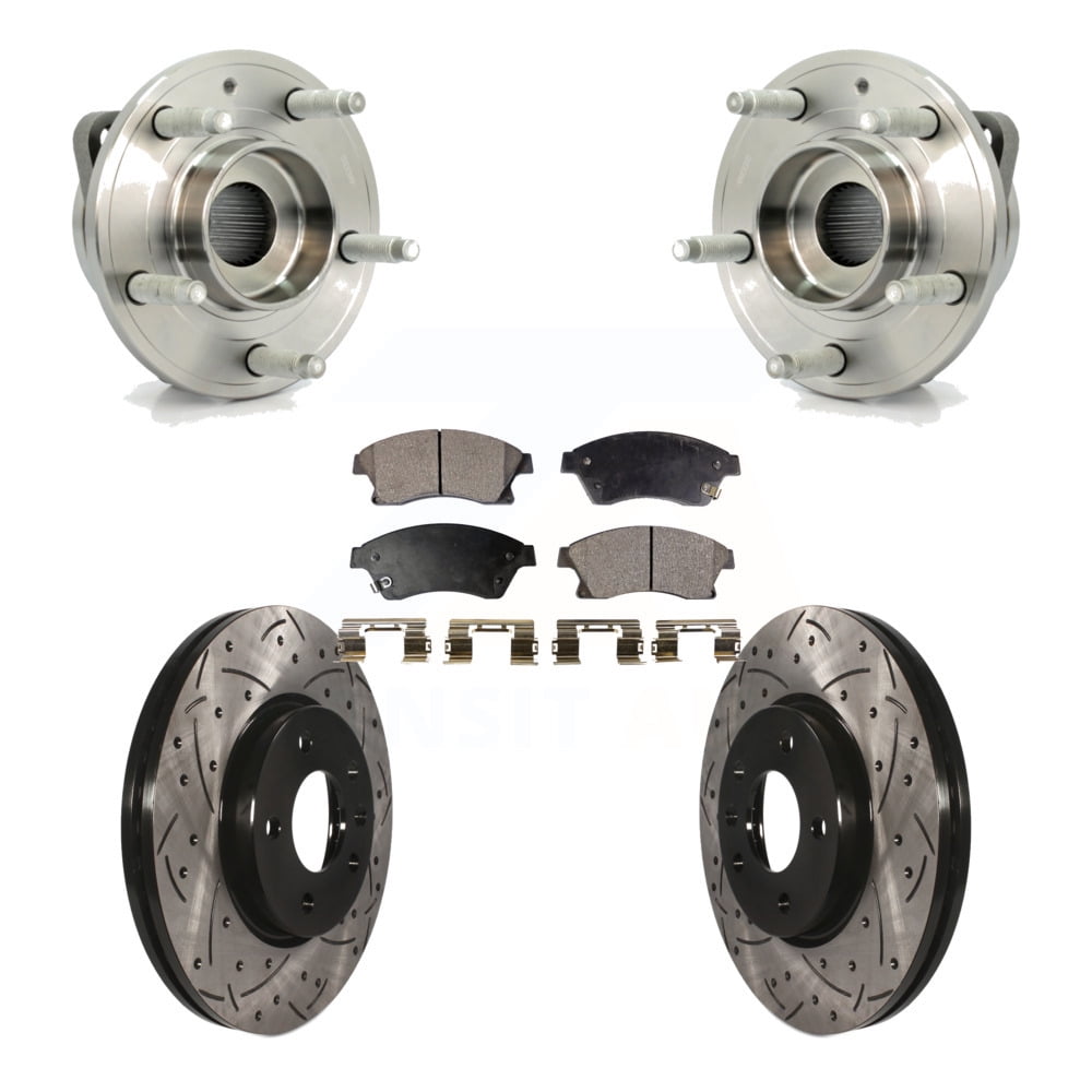 Transit Auto Front Hub Bearing Assembly Coated Drilled Slotted Disc