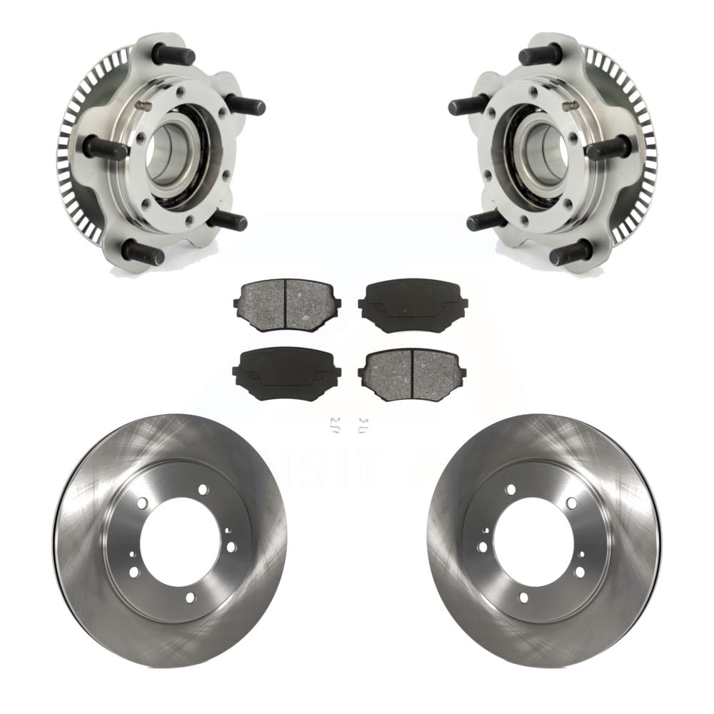 Transit Auto Front Hub Bearing Assembly Disc Brake Rotors and Semi-Metallic Pads Kit for Car Suzuki Grand Vitara XL-7 KBB-105590