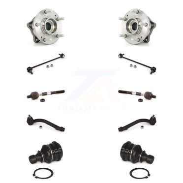 Detroit Axle 6pc Front End Kit For 2013-2016 Dodge Dart – Wheel Hubs, Tie Rods, Sway Bars