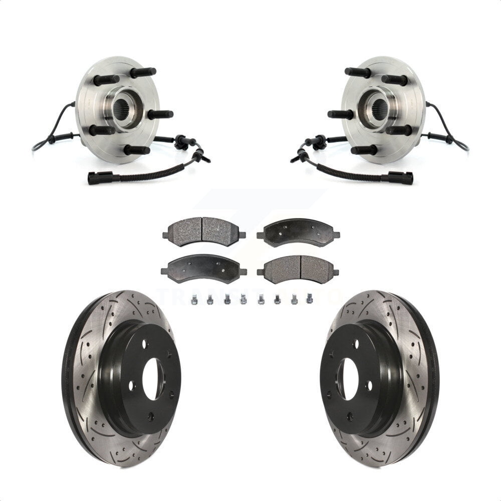 Transit Auto Front Hub Bearing Assembly With Coated Drilled Slotted