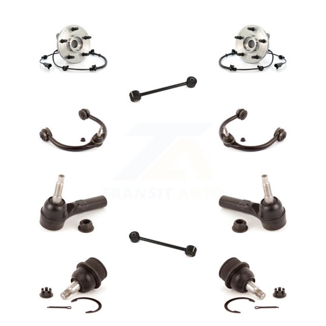 12pc Front End Suspension Kit For 2009-2014 Nissan Maxima - Control Arms, Tie Rods & Sway Bar Links
