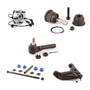 Detroit Axle Front Suspension Kit – Control Arms, Ball Joints, Tie Rods, Wheel Bearings – For 1999-2003 Mazda Protege (10pc)