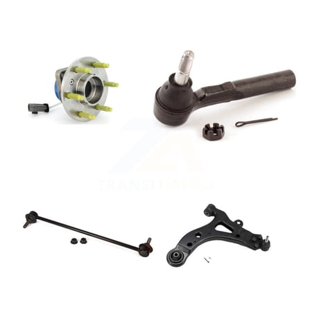 Transit Auto Front Left Bearing Lower Control Arm with Ball Joint Outer Tie Rod Link Kit for Car Pontiac Montana Chevrolet Uplander Buick Terraza Saturn Relay Without Sway Bar Mounting Tab K7T-106025