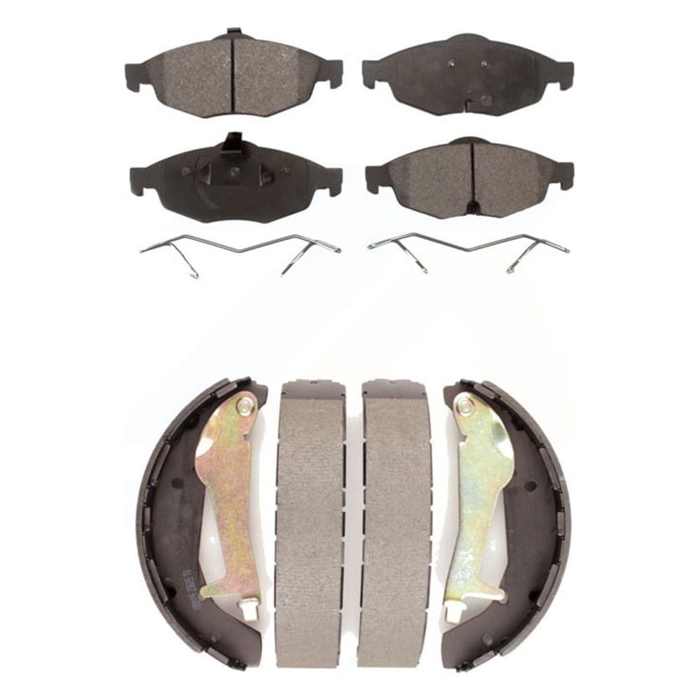 Transit Auto Front Rear Ceramic Brake Pads And Drum Shoes Kit For