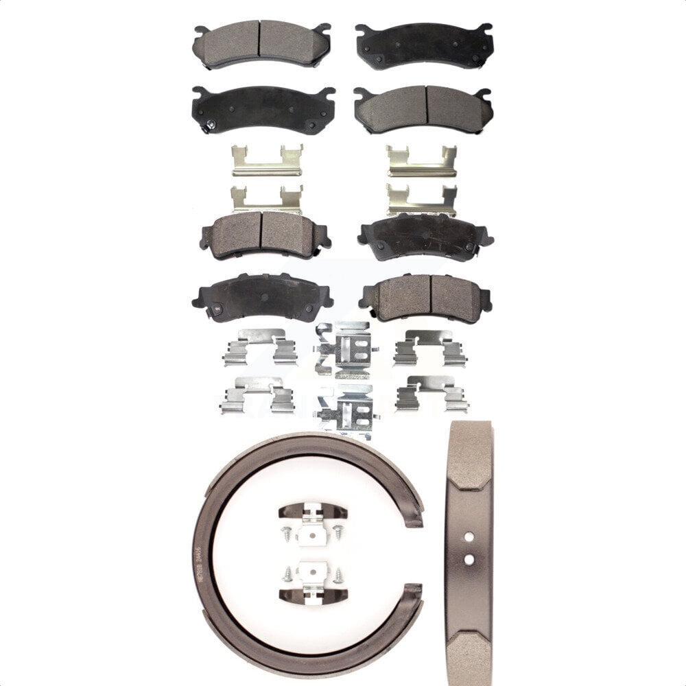 Transit Auto Front Rear Ceramic Brake Pads And Parking Shoes Kit For