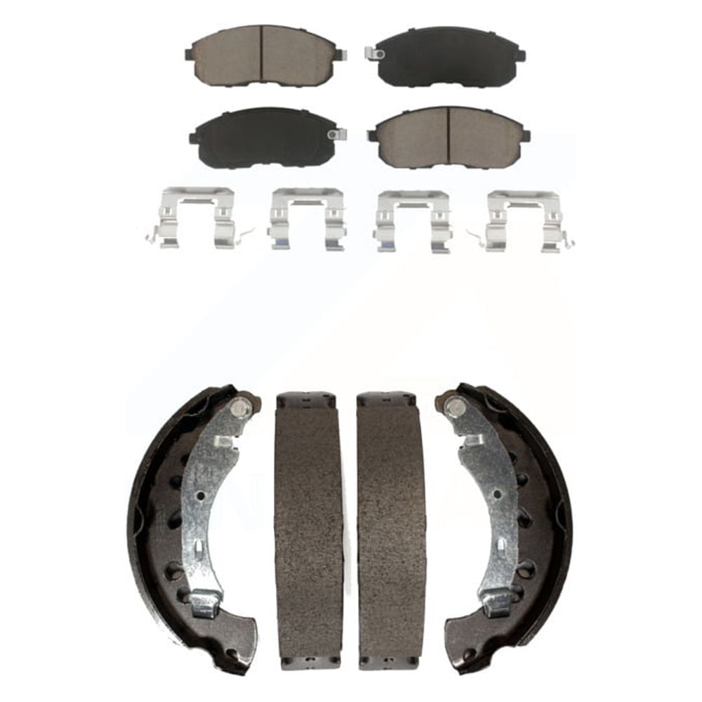 Transit Auto Front Rear Ceramic Brake Pads and Drum Shoes Kit for Car 2013-2019 Nissan Sentra KCN-100337