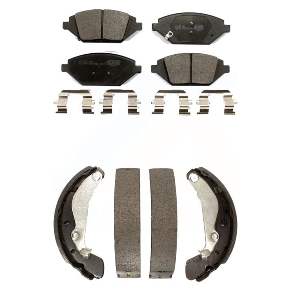 Transit Auto Front Rear Ceramic Brake Pads and Drum Shoes Kit for Car 2016-2021 Chevrolet Spark KTN-100243