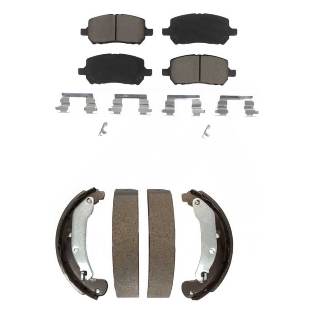 Transit Auto Front Rear Ceramic Brake Pads and Drum Shoes Kit for Car Chevrolet Cobalt Saturn Ion Pontiac G5 Pursuit KCN-100449